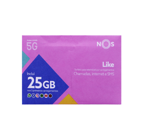 NOS Like SIM 25GB Prepaid Data, Calls, SMS for 1 Month